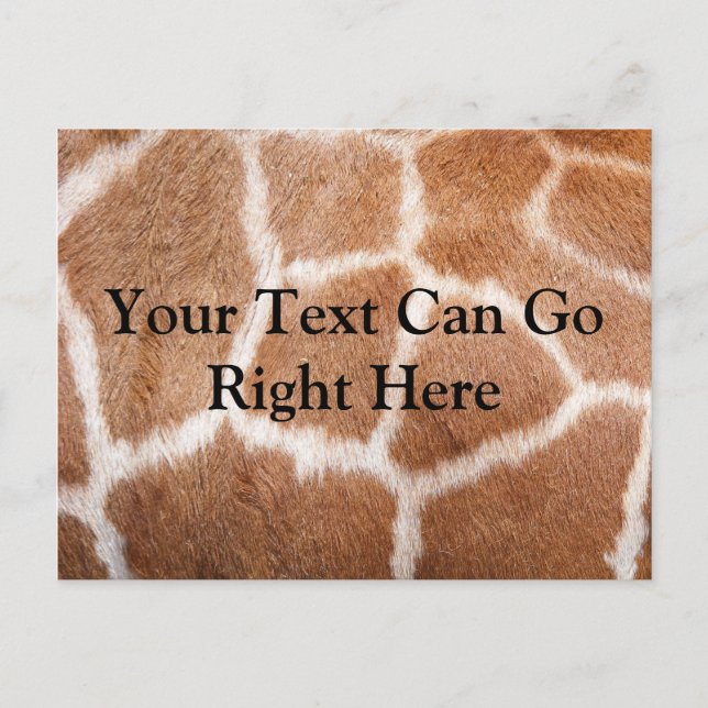 Postal de impresión Giraffe (Anverso)