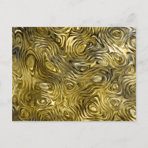 Postal de impresión "Gold" con papel fundido