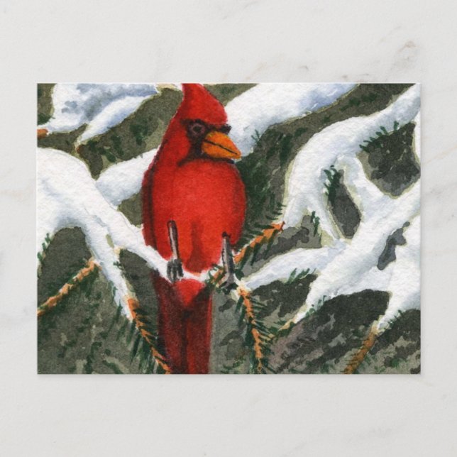 Postal de impresión horizontal de nieve (Anverso)