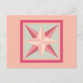 Postal de inclinación - Estrella biselada (rosa/gr