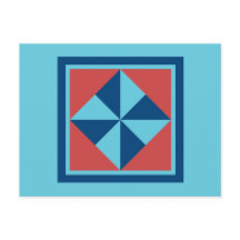 Postal de inclinación - Rueda (marina/roja)