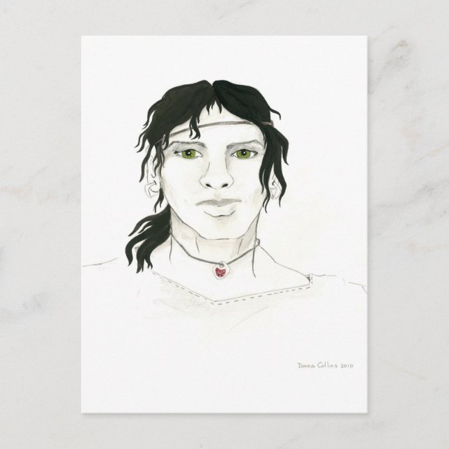 postal de India (Anverso)