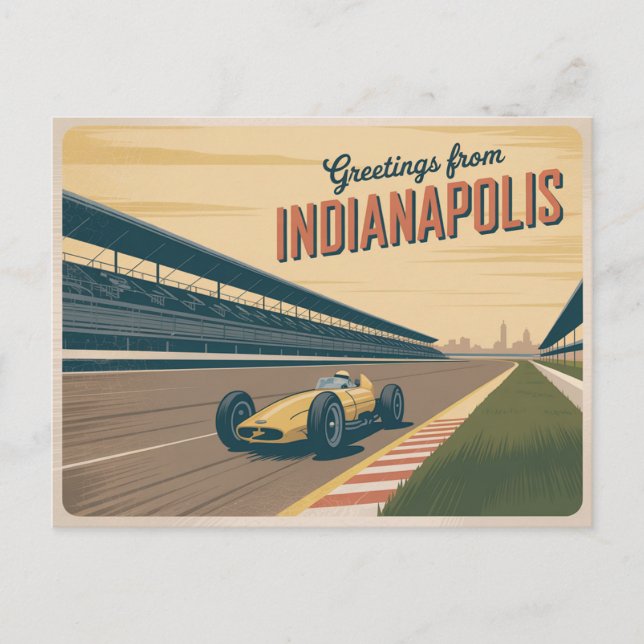 Postal de Indianápolis Vintage | Saludos desde (Anverso)