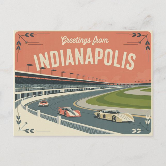 Postal de Indianápolis Vintage | Saludos desde (Anverso)