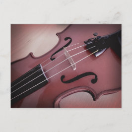Postal de instrumentos de cuerda musical de violín