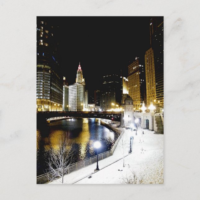 Postal de invierno de Chicago (Anverso)