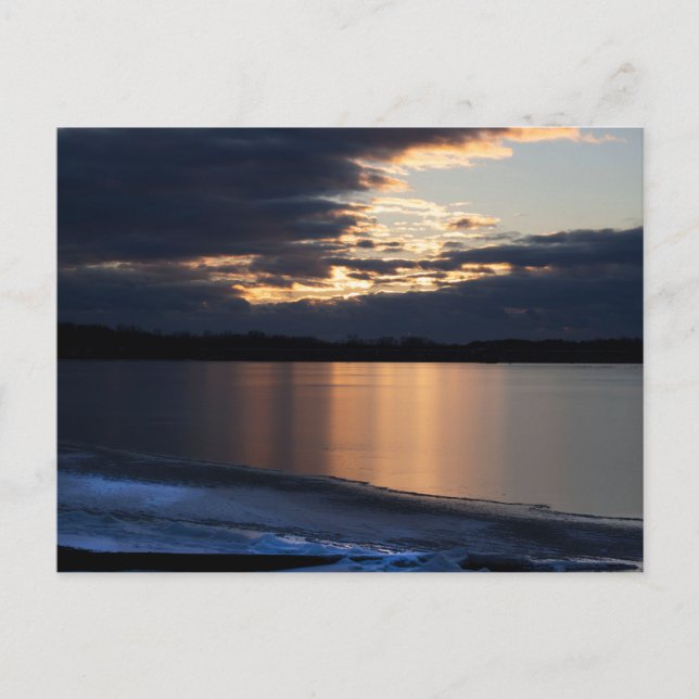 Postal de invierno del río Delaware (Anverso)
