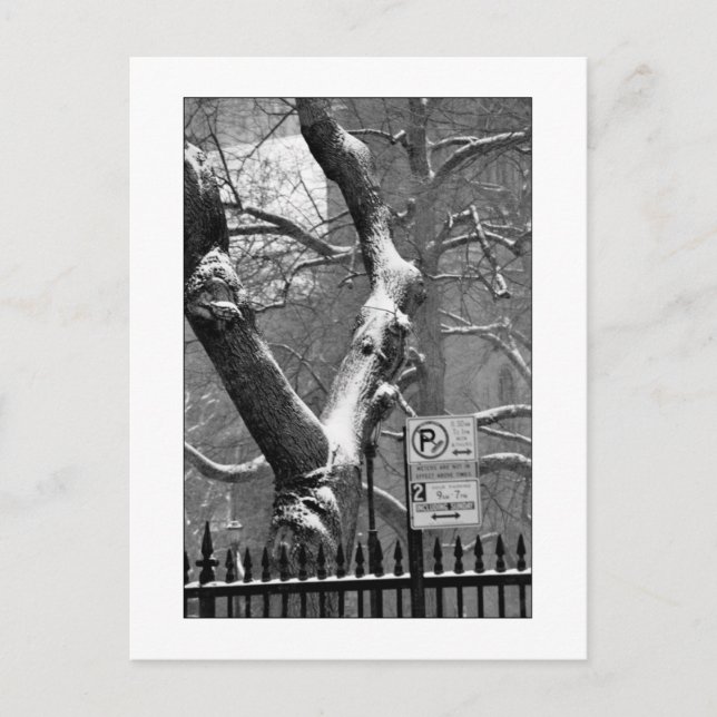 Postal de 'Invierno en la ciudad' (Anverso)