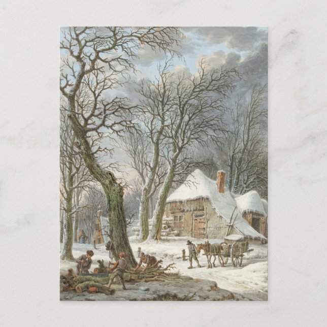 Postal de invierno vintage (Anverso)