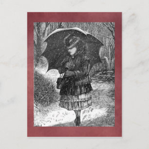 Postal de invierno vintage