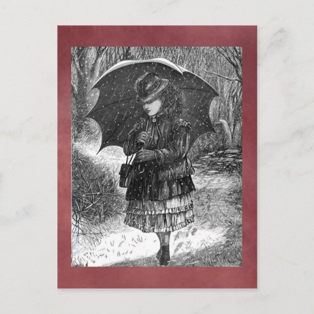 Postal de invierno vintage (Anverso)