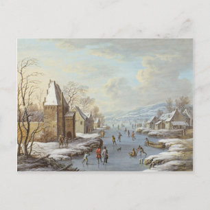 Postal de invierno vintage