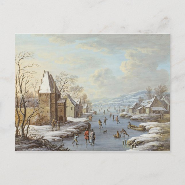 Postal de invierno vintage (Anverso)