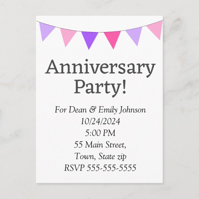 Postal de invitación (Anverso)