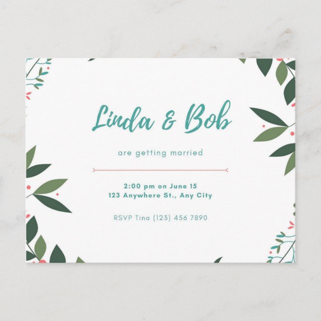 Postal de invitación (Anverso)