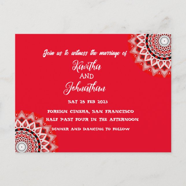 Postal de invitación (Anverso)