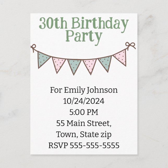 Postal de invitación (Anverso)