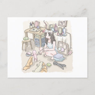Postal De Invitación さ む ご に じ 作 業 de 机 de la の de la firma de la sente