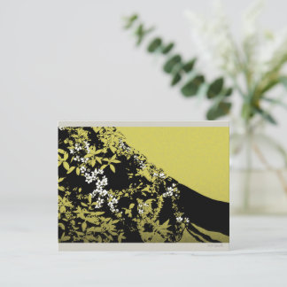 POSTAL DE INVITACIÓN 蒔絵風ユキヤナギの招待状ポストカード