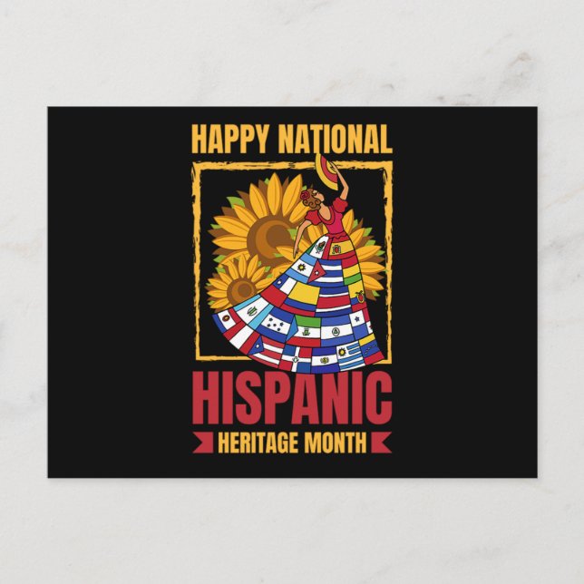Postal De Invitación 08. Mes del patrimonio nacional hispano en todos l (Anverso)