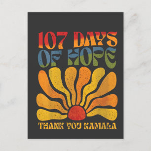 Postal De Invitación 107 días de esperanza Gracias Kamala