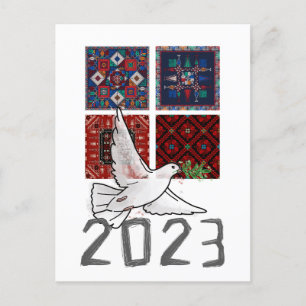 Postal De Invitación 2023 Año de Paz y Justicia- Feliz Año Nuevo