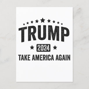 Postal De Invitación 2024 Trump Toma América De Nuevo Patriótico Americ