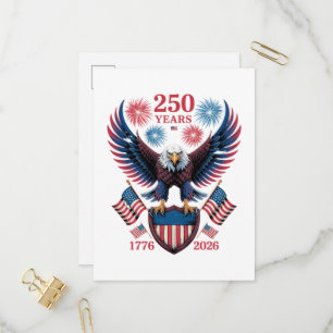 Postal De Invitación 250 Aniversario 250 Años EE. UU. 1776