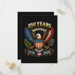Postal De Invitación 250 años América 1776 2026 250 aniversario