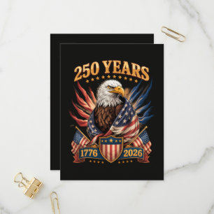 Postal De Invitación 250 años americano 250 aniversario Estados Unidos 