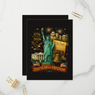 Postal De Invitación 250 años de libertad estadounidense