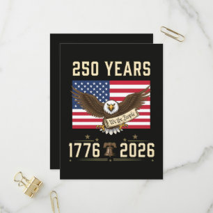 Postal De Invitación 250 años de patrimonio americano 1776 2026
