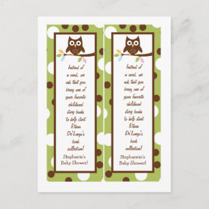 Postal De Invitación 2 libros Marks Forest Friends Owl