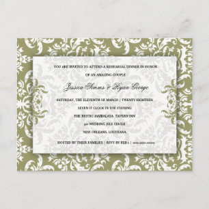 Postal De Invitación 311 Emmy Damask Moss