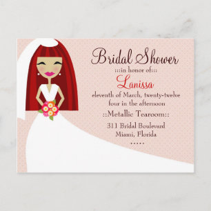POSTAL DE INVITACIÓN 311 TOO CUTIE LANISSA BRIDE REDHEAD
