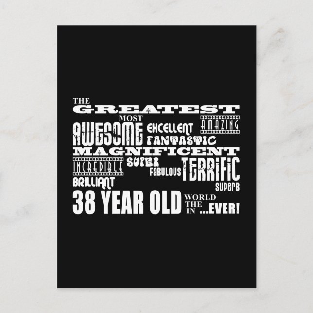 Postal De Invitación 38.ª Fiesta de Cumpleaños Más Grande De Treinta Y  (Anverso)