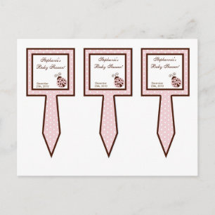 Postal De Invitación 3 Copas de torta rosada