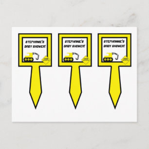 Postal De Invitación 3 Torta de Copa recoge construcción