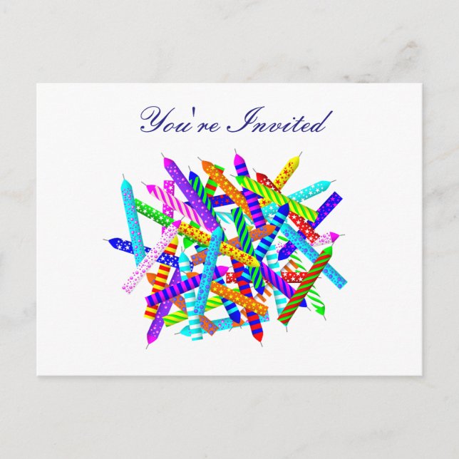 Postal De Invitación 41.ª Regalos de cumpleaños (Anverso)