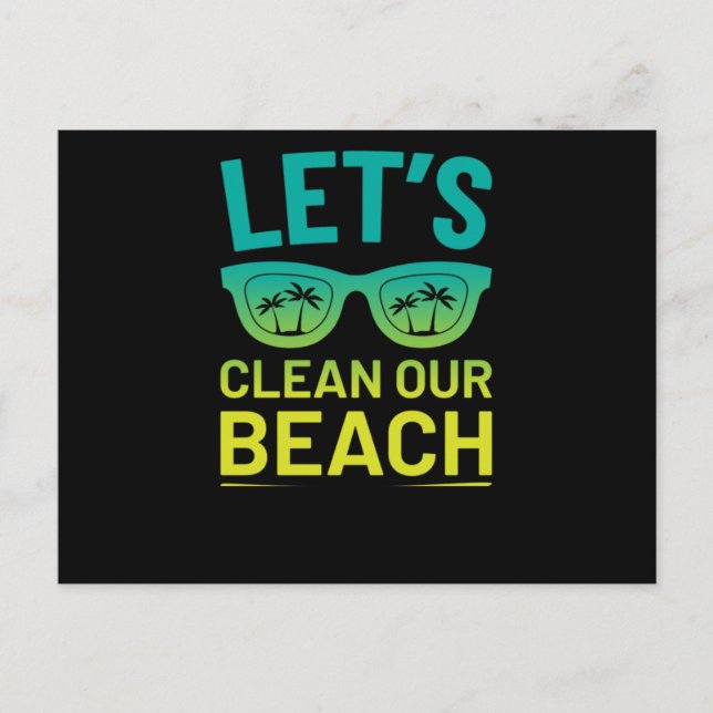 Postal De Invitación 48.Beach CleanUp Lets Clean Our Beach Surfer Style (Anverso)