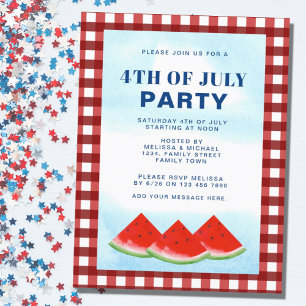 Postal De Invitación 4.º Fiesta De Julio