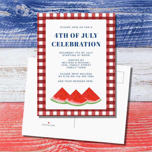 Postal De Invitación 4 De Julio (Subido por el creador)