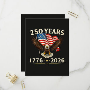 Postal De Invitación 4 de julio águila patriótica estadounidense 