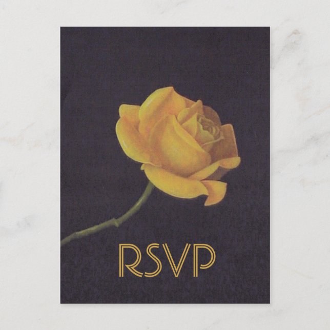 Postal De Invitación 50.º Rosa de Aniversario del Boda de Oro RSVP (Anverso)