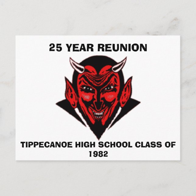 POSTAL DE INVITACIÓN 555, TIPPECANOE HIGH SCHOOL CLASS DE 1982, 25 Y... (Anverso)