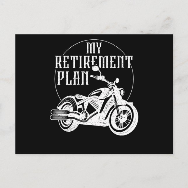 Postal De Invitación 62.Biker Mi abuelo plan de retiro (Anverso)
