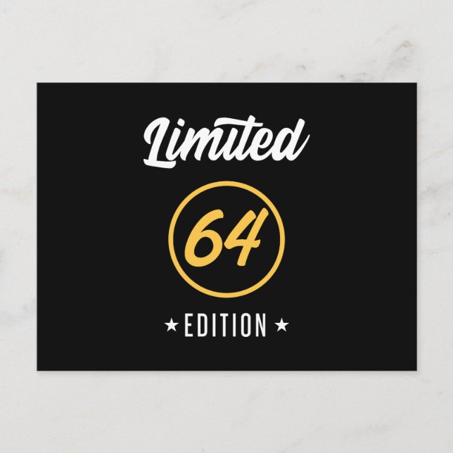 Postal De Invitación 64 Y Fabuloso (Anverso)