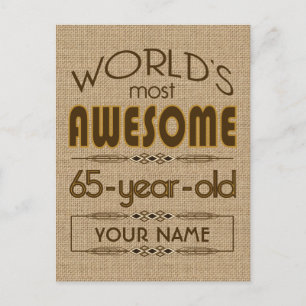 Postal De Invitación 65.ª Celebración del Cumpleaños Mundo Mejor Fabulo
