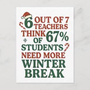 Postal De Invitación 6 7 Profesor Seis Siete 67 Santa Gen Alpha