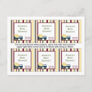 Postal De Invitación 6 Etiquetas favoritas de zona de construcción